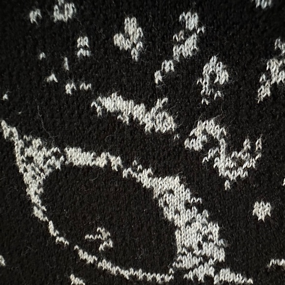 ARMANI EXCHANGE Black Gray Leopard Face Knit Pullover  Top M, Rare, Preppy, Logo - Picture 6 of 12